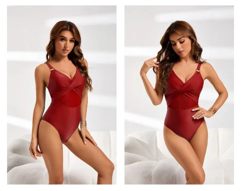Womens One Piece Swimsuits Tummy Control Bathing Suits Mesh Swim Suits Full Coverage Swim Suit for Women