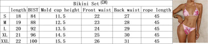 Women's 2pcs Swimsuit Set, Spring/Summer Ethnic-style Bikini with Crushed Floral Pattern