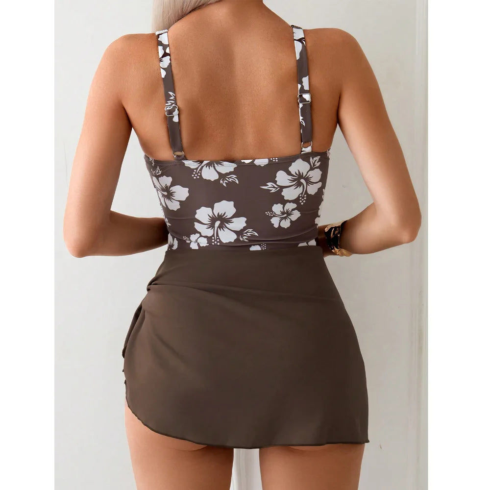 One Piece Swimdress Swimsuits for Women Tummy Control Swim Skirt Bathing Suit for Women 2025