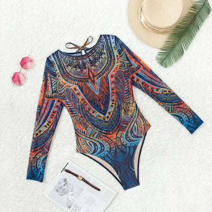 New High Waist Sexy Swimsuit Women Summer Bathing Suit Bikini Set Long Sleeve Swimwear Women Beach Swimming Suit For Female