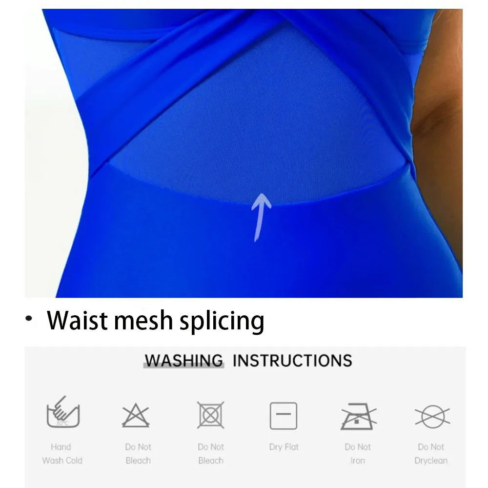 Womens One Piece Swimsuits Tummy Control Bathing Suits Mesh Swim Suits Full Coverage Swim Suit for Women