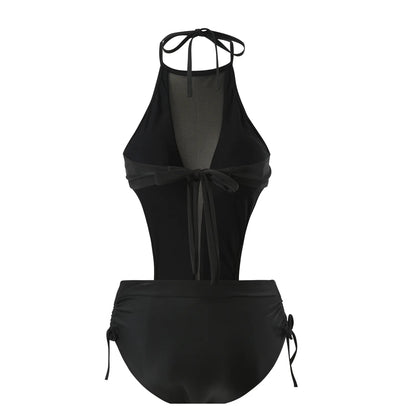 One Piece Swimsuit Womens 2025 Tummy Control Bathing Suit Mesh Flattering One Piece Swimsuits