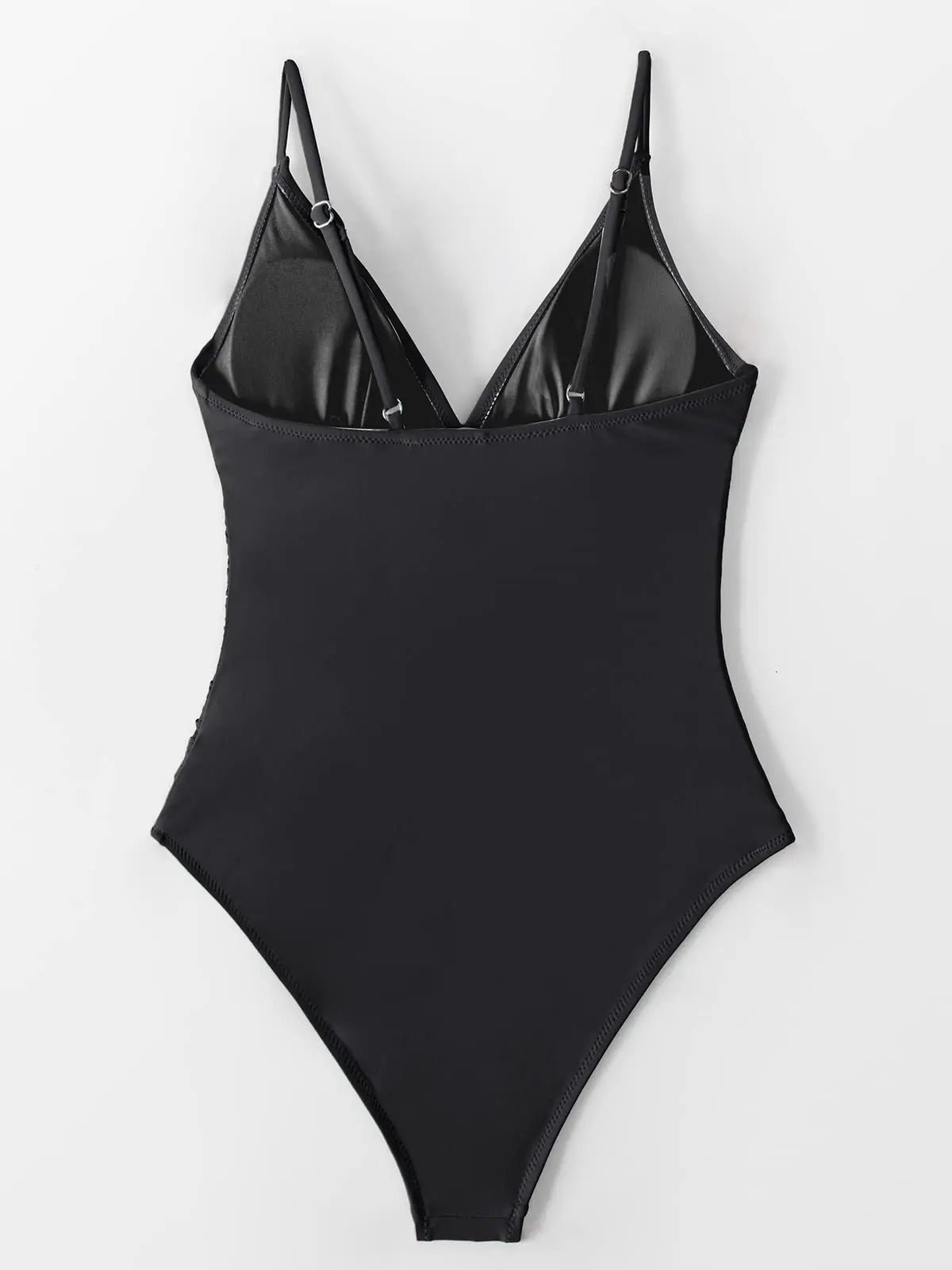 Women's One Piece Swimsuit Tummy Control V Neck Ruched Push Up Padded Bathing Suits Summer Beach Swiwear