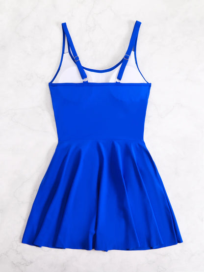 One Piece Swim Dresses for Women Tummy Control Bathing Suit Adjustable Straps Swimdress Swimsuits Swimwear Skirt