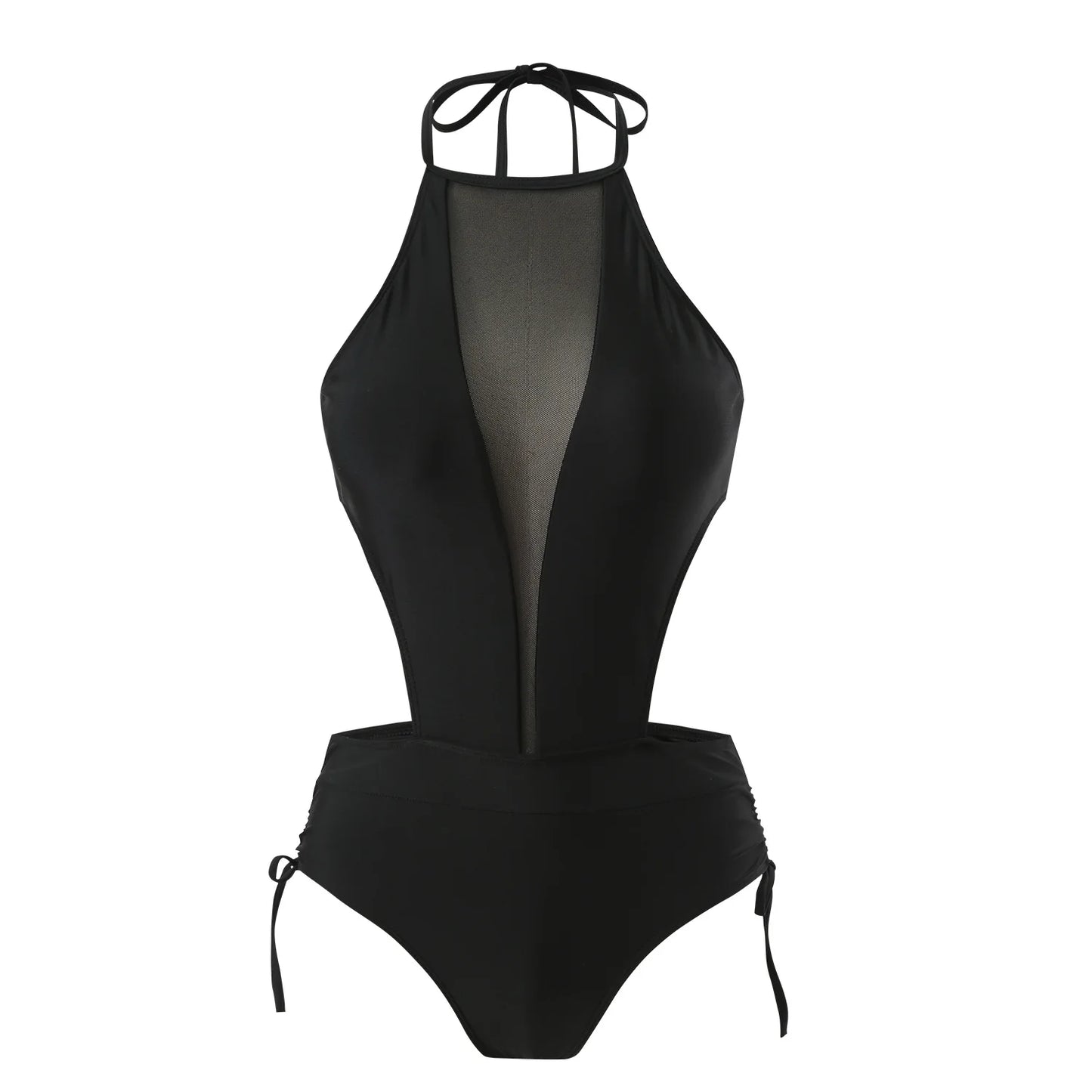 One Piece Swimsuit Womens 2025 Tummy Control Bathing Suit Mesh Flattering One Piece Swimsuits