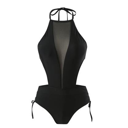 One Piece Swimsuit Womens 2025 Tummy Control Bathing Suit Mesh Flattering One Piece Swimsuits