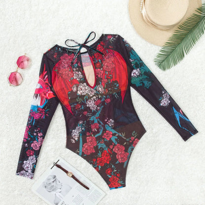 New High Waist Sexy Swimsuit Women Summer Bathing Suit Bikini Set Long Sleeve Swimwear Women Beach Swimming Suit For Female