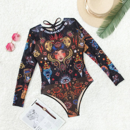 New High Waist Sexy Swimsuit Women Summer Bathing Suit Bikini Set Long Sleeve Swimwear Women Beach Swimming Suit For Female