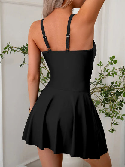 One Piece Swim Dresses for Women Tummy Control Bathing Suit Adjustable Straps Swimdress Swimsuits Swimwear Skirt