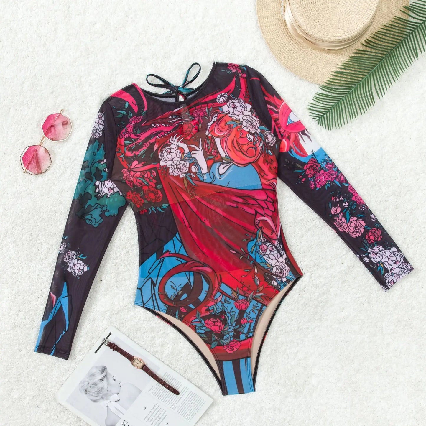 New High Waist Sexy Swimsuit Women Summer Bathing Suit Bikini Set Long Sleeve Swimwear Women Beach Swimming Suit For Female