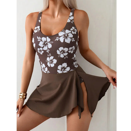 One Piece Swimdress Swimsuits for Women Tummy Control Swim Skirt Bathing Suit for Women 2025